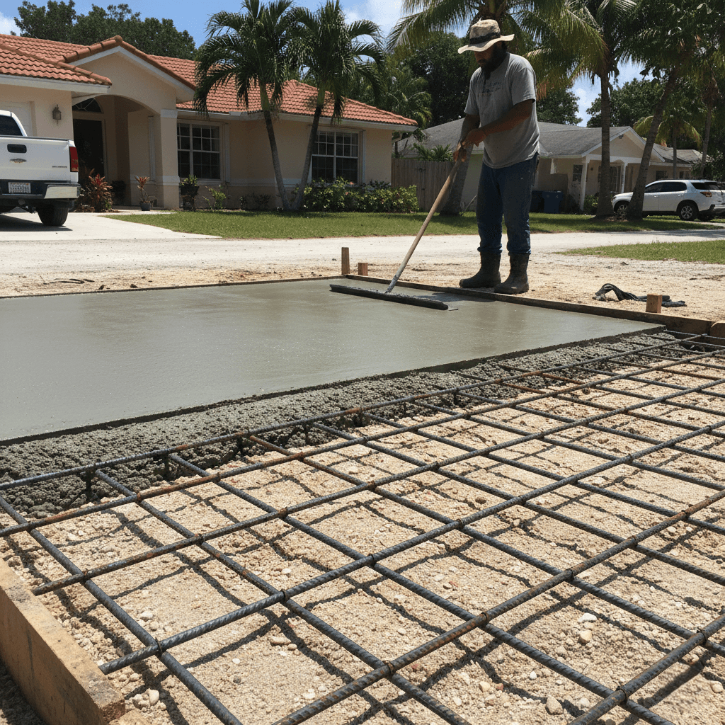 concrete driveway hollywood fl