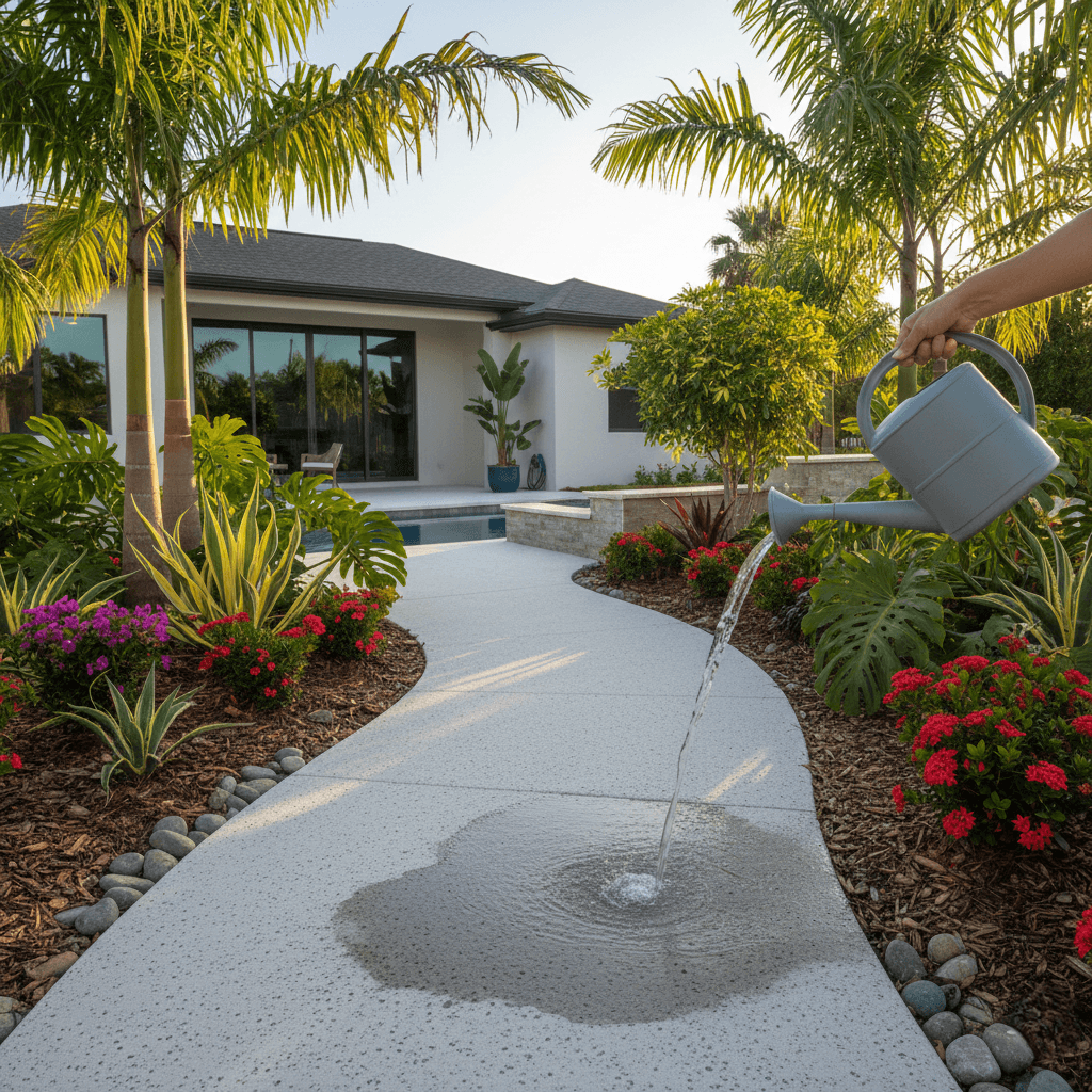 concrete walkway hollywood fl